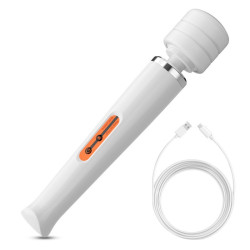 BDSMaster Wand Coolmagic 32cm Tête 60mm Blanc
